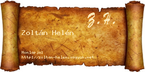 Zoltán Helén névjegykártya